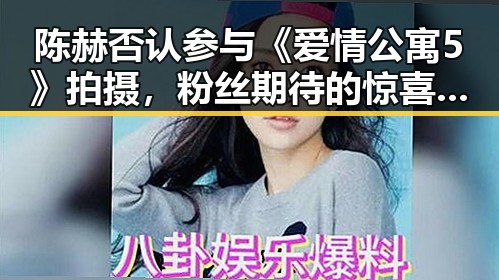 陈赫否认参与《爱情公寓5》拍摄，粉丝期待的惊喜或将成谜🤔